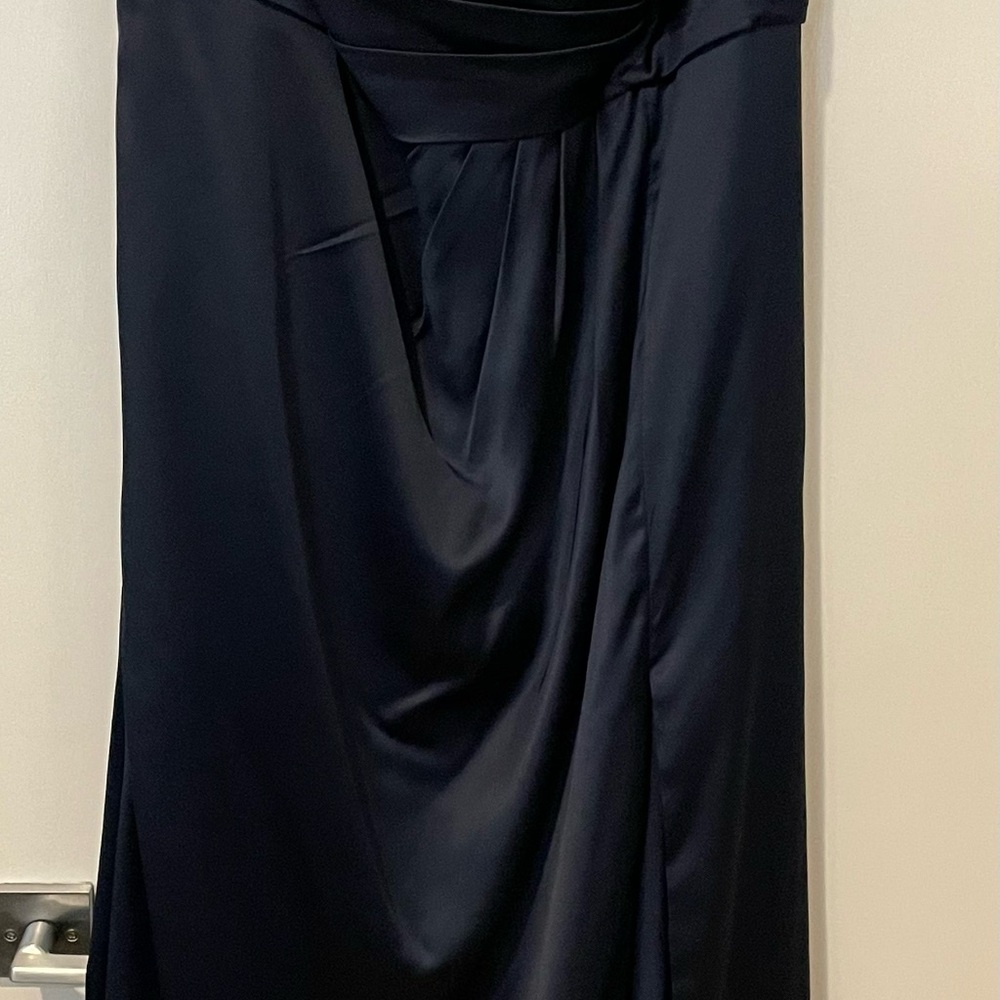 Navy Off the Shoulder Gown